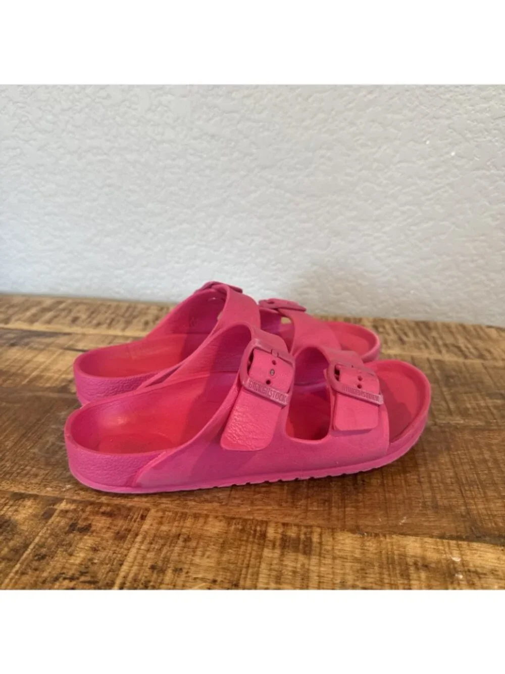 Birkenstock EVA Kids Pink Slip On Rubber Sandals Slides Size 34 US 3 Double